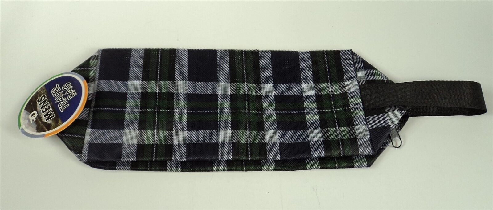 RD Men&#39;s Travel Zippered Toiletry Bag Plaid Accessories - 9x4x3 - New! - $2.49