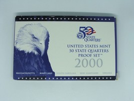 2000 United States Mint 50 State Quarters Proof Set America Collector Coins 25c - £9.67 GBP