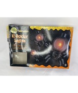 Halloween Spider Lights 10 Orange Black Planet Home Decor - £13.98 GBP