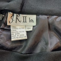 J.R. II Ltd Back Zipper Women's Black Polyester Skirt Size 16W Measured Waist 37 image 3