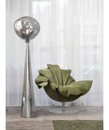 Luxury Stainless Steel Floor Lamp with Lava Glass Globe, Post-Modern Chr... - $18,466.17 MXN