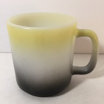 Vintage 3 Colour Fade Mug Coffee Cup Milk Glass Black White Yellow VERY ... - £17.25 GBP