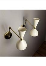 Set Of 2 Italian Sconces Adjustable Wall Lamps In Stilnovo Style Wall Light Gift - £129.64 GBP