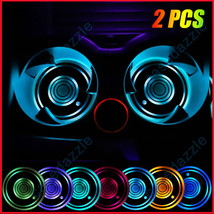 2X Cup Pad Car Accessories LED Light Cover Interior Decoration Lamp 7 Colors -US - £12.57 GBP