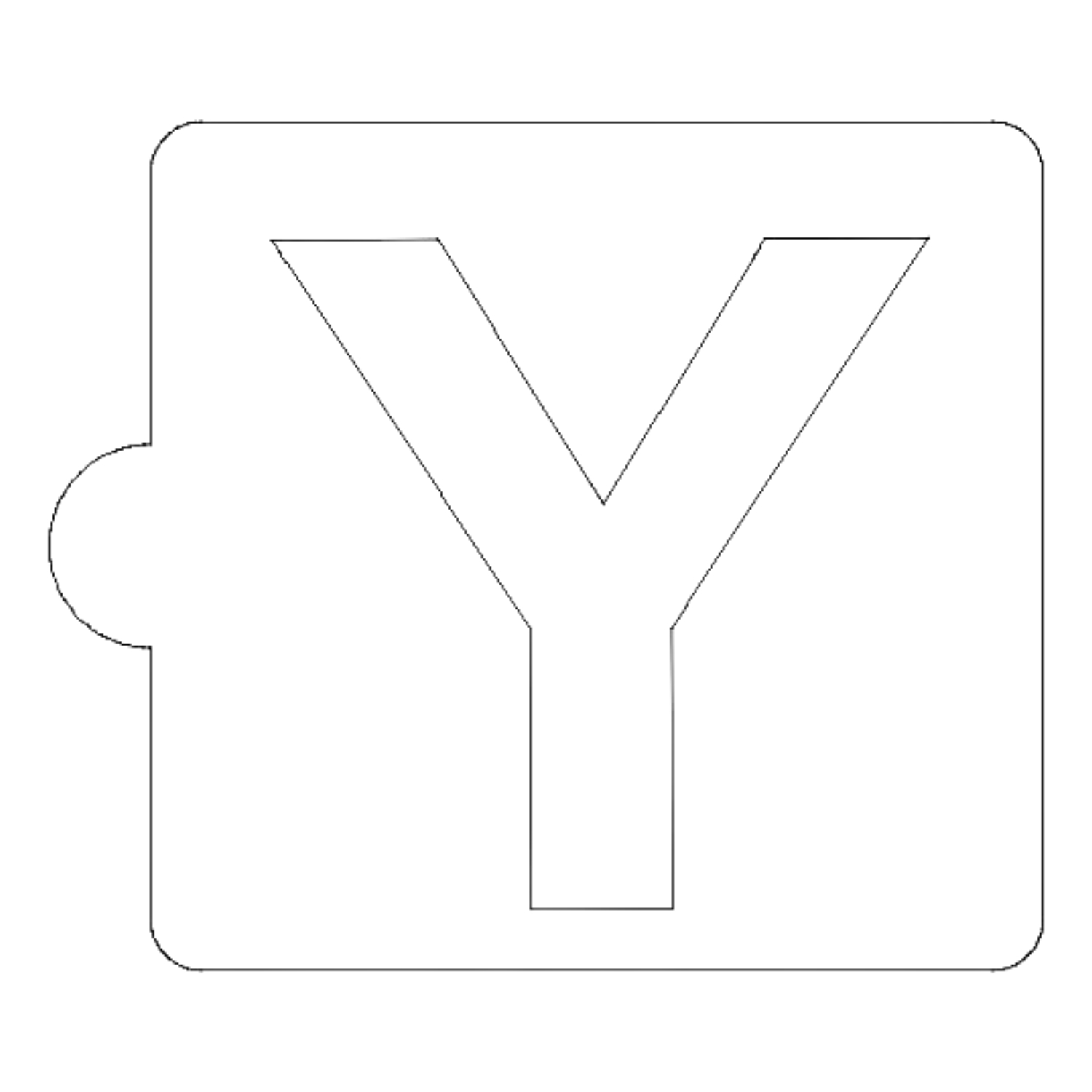 Y Letter Alphabet Stencil for Cookies or Cakes USA Made LS107Y - $3.99