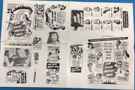 ON OUR MERRY WAY J Stewart vintage theater owners 12&quot; x 19&quot; ad sheet circa 1948 - £7.82 GBP