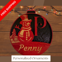 Personalized Wooden Gnome or Snowman Christmas Ornament, Perfect Custom Gift - £11.41 GBP