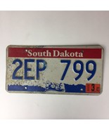 License Plate South Dakota  Red White Blue Rushmore 2003 2EP 799 - $14.85