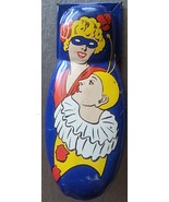 Vintage Mardi Gras Tin Clicker Noise Maker Masquerade Masked Lady Clown ... - $220.89 MXN
