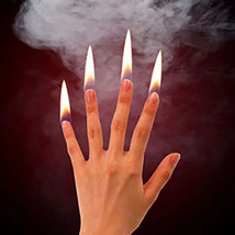4Pcs/set Finger Fire Magic Tricks Fire Appearing Thumb Tip Magia Professional - £12.41 GBP