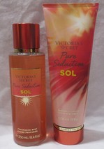 Victoria&#39;s Secret Fragrance Mist &amp; Lotion Set Lot of 2 PURE SEDUCTION SOL sunny - £28.14 GBP