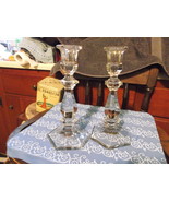 Pressed Glass Candlesticks Set for Tapered Candles - $1,710.61 MXN