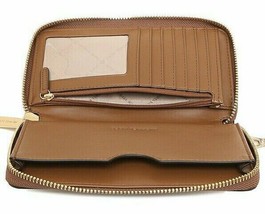 Michael Kors Jet Set Travel Phone Case Wallet Wristlet Brown Leather Luggage NWT - £61.84 GBP