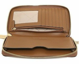 Michael Kors Jet Set Travel Phone Case Wallet Wristlet Brown Leather Luggage NWT - £62.89 GBP