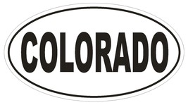 An item in the Home & Garden category: Colorado Oval Bumper Sticker or Helmet Sticker D2322 State Euro Oval