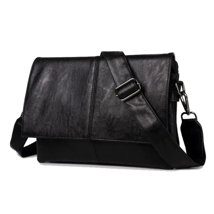 Leather Bag Men Bag Messenger Casual Men&#39;s Travel Bag Leather Clutch Cro... - $46.80