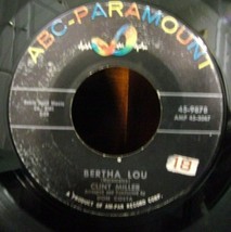 Clint Miller-Bertha Lou / Doggone It Baby, I&#39;m In Love-45rpm-1957-VG+ - £15.82 GBP