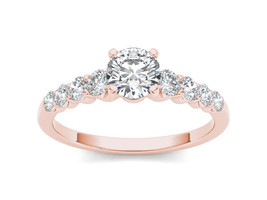 14K Rose Gold 1.20 Ct Natural Diamond Classic Engagement Ring - £2,244.82 GBP