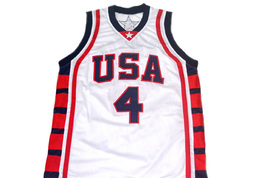 Allen Iverson Team USA New Men Basketball Jersey White Any Size image 2