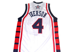 Allen Iverson Team USA New Men Basketball Jersey White Any Size image 4