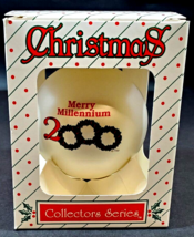 Merry Millennium GLASSS Christmas Ball 2000 Ornament - £11.62 GBP