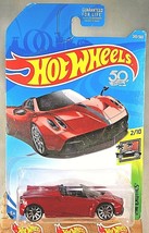 2018 Hot Wheels #243 Hw Exotics 2/10 &#39;17 Pagani Huayra Roadster Red w/10 Spokes - £6.09 GBP