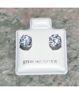 Hypoallergenic Earrings For Sensitive Ears CZ 925 Sterling Silver - £3.18 GBP