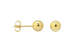 10k Yellow Gold Round Ball Stud Earrings For Kids 2mm-7mm - £14.34 GBP+