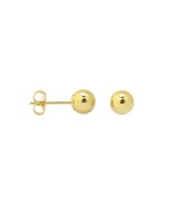 10k Yellow Gold Round Ball Stud Earrings For Kids 2mm-7mm - £14.38 GBP+