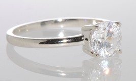 Sterling Silver Engagement Ring 7mm Solitaire Round CZ Wedding - £9.09 GBP