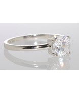 Sterling Silver Engagement Ring 7mm Solitaire Round CZ Wedding - £9.11 GBP