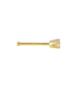 14k Yellow Gold 2.5 Point Genuine Diamond Nose Stud 20g Nose Bone - £25.79 GBP