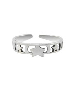 Sterling Silver Toe Ring Triple Star Adjustable - £8.17 GBP