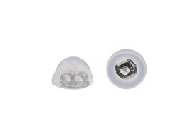 Silicone Earring Backs Clutches 14k White Gold Inserts Screw Back or Friction - $9.49