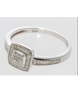 925 Sterling Silver Square Diamond Ring - .20TCW, Size 7.25 - $149.99