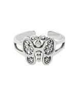 Sterling Silver Toe Ring Ornate Butterfly Adjustable - £8.79 GBP