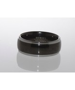 Tungsten Carbide Ring 8mm Band High Polish Black Enamel Plated - £19.98 GBP