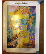 LeRoy Neiman Original Poster SHAQ basketball unsigned 2000 LITHOGRAPH - €69,02 EUR