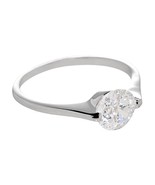 Sterling Silver 1.25ct Engagement Ring Cubic Zirconia Round 7mm Clear CZ... - £9.61 GBP