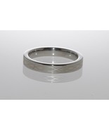 Tungsten Ring 4mm Band Flat Edge Laser Engraved Criss Cross Design - £19.18 GBP