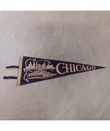 Chicago Buckingham Fountain Pennant 22-3/4&quot; (26-1/4&quot; w/Ties) x 8-3/8&quot; Vi... - $18.95