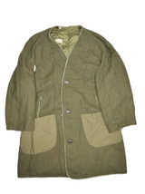 Vintage US Military Overcoat Wool Liner Mens S Button Front OG 107 Uniform - $33.80