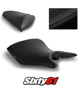 Yamaha MT03 Seat Cover 2020-2024 Front Rear Black Blue Stitch Luimoto Carbon - $160.00