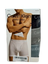 $46 Calvin Klein Underwear Men&#39;s Gray 3-Pack NB4003 Cotton Boxer Briefs ... - $24.69