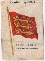 British Empire Standard Of England Flag Kensitas Cigarettes Silk Trade Card - £3.15 GBP