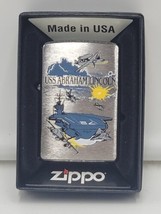 Zippo Lighter 2007 USS Abraham Lincoln CVN-72 Satin Brushed Stainless Br... - £39.51 GBP