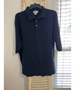 Tri Mountain 3XLT (Big &amp; Tall) Short Sleeve Polo Button Up Navy Blue - $9.89