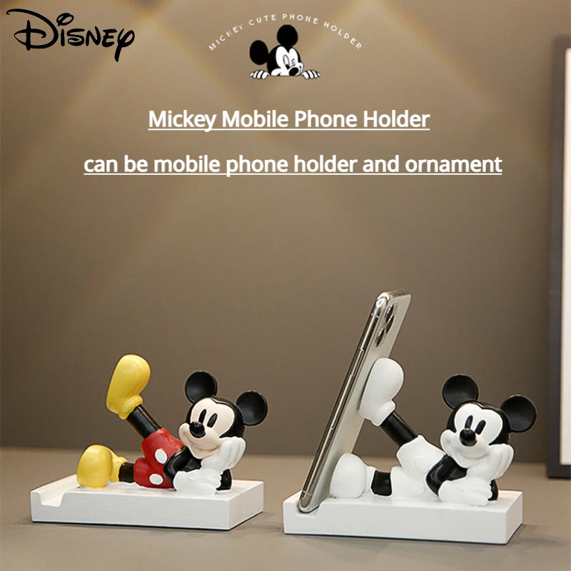Disney Mickey Mouse Mobile Phone Holder Cartoon Creative Desktop Decoration Desk - £15.32 GBP