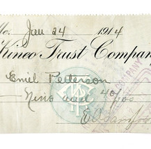 1914 Kineo Trust Company Bank Check E.A. Sampson Dover Maine Signed 6037... - $369.57 MXN
