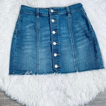 PacSun Blue Denim Button Front Jean Skirt Size 26 - £18.19 GBP